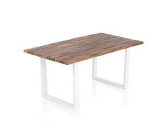 SalesFever »Wilson« Esstisch Akazie mit weißem Gestell 180x90 cm