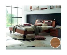 Hasena Oak-Line Wild Massivholzbett Road/Alpa 160x200 cm / Wildeiche natur, gebürstet, geölt