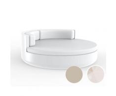 Vondom »ULM« Outdoor Daybed mit fester Rückenlehne Ecru mit Bezug Silvertex Ecru 0009 / Basic Matt