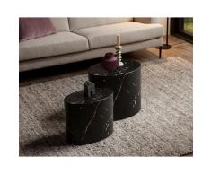 SalesFever »Harley« Couchtisch 2er-Set schwarz in Marmoroptik