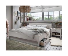 Massivholz »Solvita« Bett weiß 140x200 cm / weiß / mit 6 Bettkästen