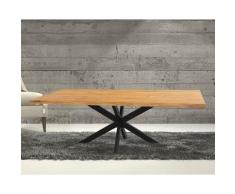 Massivholz »double-X« Wildeiche Esstisch Baumkante tabaco / 200x100 cm