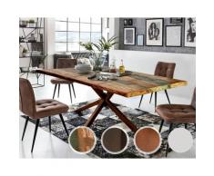 SIT Tops & Tables »Sydney« Esstisch Massivholz Retro 200x100 cm / Eisen antikbraun