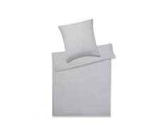 Elegante Seersucker Bettwäsche »Chelsea« Silber 7013-19 Bettwäsche 200x220 cm / 2x 80x80 cm