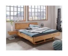 Massivholz »La Dolce Vita I« Wildeiche Massivholzbett 160x220 cm / mit Nachttisch