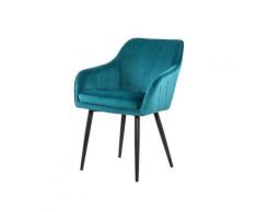 SalesFever »Freja« Armlehnstuhl Samt türkis 61x85x45 cm