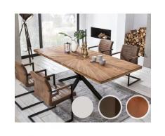 SIT Tops & Tables »Canberra« Massivholz Esstisch Teak Beam 240x100 cm / Eisen antikschwarz