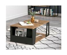 TemaHome »Albi« Couchtisch Schwarz mit Walnuss