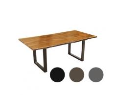 3S Frankenmöbel »Agra« Massivholz Esstisch TI-0429 / Akazie / 160x90 cm / alufarbig