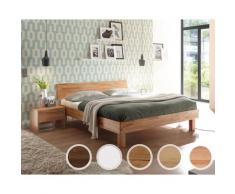 Hasena Pronto »Forti« Massivholzbett 100x200 cm / Buche weiss deckend, lackiert / 25 cm