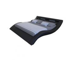 SalesFever »Wave« Polsterbett schwarz mit LED 180x200 cm