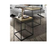 die Faktorei »Twin« Beistelltisch 2er Set MDF gold