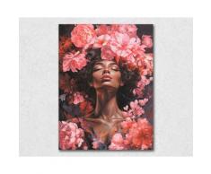 La Casa »Lady im Blumenmeer« Ölbild 90x120 cm