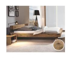 Hasena Oak-Vintage Massivholzbett Bloc Ivio/Inca 140x200 cm / Wildeiche vintage natur, geölt