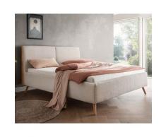 Forestales »Lyon« Polsterbett III 140x200 cm / Ascot 2403 Taupe / mit Bettkasten und Lattenrost