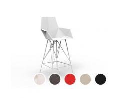 Vondom »FAZ« Outdoor Barhocker mit Armlehne Hoch 75 cm / B 57 x H 111 x T 51 cm / Ecru