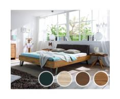 Hasena Oak-Line Massivholzbett Cadro Jeno/Rena 200x200 cm / Wildeiche natur, gebürstet, geölt