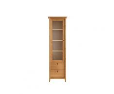 Massivholz »Solvita« Vitrine mit Glastür laugenfarbig