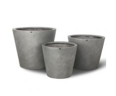 fleur ami »Conical« Outdoor Pflanzgefäß stone grey – erhältlich in 3 Größen