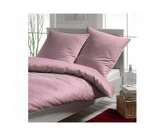 Elegante Mako-Satin Bettwäsche »Hamburger Streifen« Bordeaux 2460-01 Bettwäsche 135x200 cm / 80x80 cm