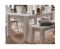 MassivHolz »Vita« Esstisch weiß Ansteckplatte / 90x43 cm