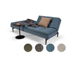 Innovation »Dublexo« Klappsofa Frej Raucheiche / 316 Cordufine Pine Green / mit Armlehnen