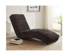 SalesFever »Sento« Chaiselongue Cordstoff schwarz 170x82x60 cm