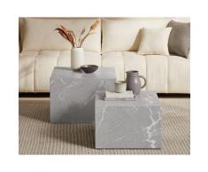 SalesFever »Harlow« Couchtisch 2er-Set Marmoroptik grau