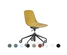 infiniti »PURE LOOP MONO« 5 Star Updown Designer-Stuhl AL30 Weiss matt / IS514 Sand