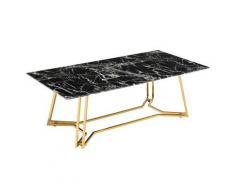 SalesFever »Nelio« Couchtisch schwarz/gold 110x40x60 cm