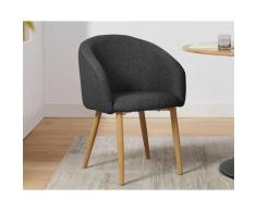 SalesFever »Tuva« Armlehnstuhl 2er Set schwarz aus Stukturstoff