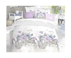 schlafgut »Aloha« Mako-Satin Bettwäsche 6378-407 viola 135x200 cm / 80x80 cm