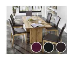 Schösswender »Oviedo« Wildeiche Baumkante Essgruppe I Echtleder schwarz