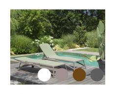 NARDI »Atlantico« Gartenliege Rahmen weiss 00 / Bezug weiss 107 / mit Armlehne