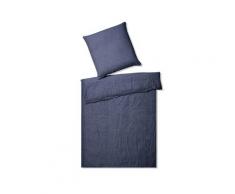 Elegante Casual Bettwäsche »Breeze« Marine 7038-220 Bettwäsche 200x200 cm / 2x 80x80 cm