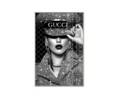 La Casa »Greeting Lady« Glasbild mit Strassapplikation 80x120 cm