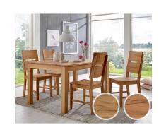 3S Frankenmöbel »Diez« Massivholz Esstisch 140x90 cm / Wildeiche geölt / ohne Funktion