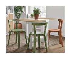 TemaHome »Papillon« Esstisch Weiß mit Eiche 103x73x76 cm