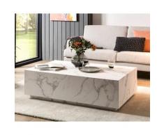 SalesFever »Jacey« Couchtisch Marmoroptik weiß 120x35x75 cm