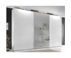Staud »Avigo« Schwebetürenschrank 336 cm / 240 cm / Weiss / Alpinweissglas / Grauspiegel