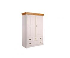3S Frankenmöbel »Country« Massivholz Wäscheschrank SZ-0132 / B 120 x H 190 x T 55 cm / Honigfarben