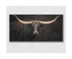 La Casa »Texas Longhorn« Ölbild gerahmt 140x70 cm