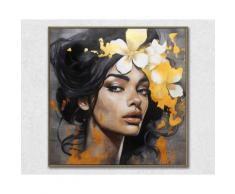 La Casa »Lady mit Blumenschmuck« Ölbild gerahmt 80x80 cm gerahmt