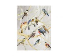 La Casa »Vogelschar im Baum« Ölbild handbemalt 90x120 cm