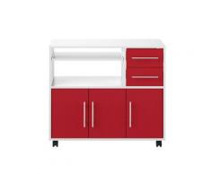 TemaHome »Marius« Küchenschrank auf Rollen Rot