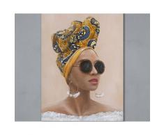 La Casa »Frau mit Turban und Sonnenbrille« Ölbild handbemalt 90x120 cm auf Leinwand