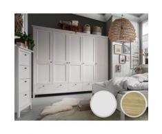 Massivholz »Solvita« Kleiderschrank 5-türig Kiefer gelaugt