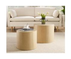 SalesFever »Ava« Couchtisch 2er Set eiche natur