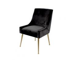 VOSS Design »Christy« Sessel Samt grau/gold