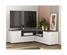 TemaHome »Angle« TV-Schrank 130 Weiß mit Concrete 130x46x130 cm